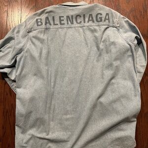 Balenciaga Oversized Denim Shirt - image 1